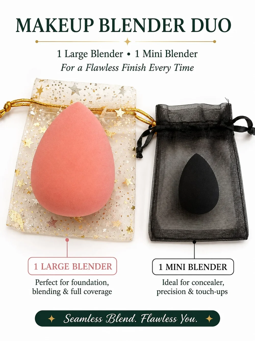 Makeup Brush and Sponge Set - Assorted Colors -